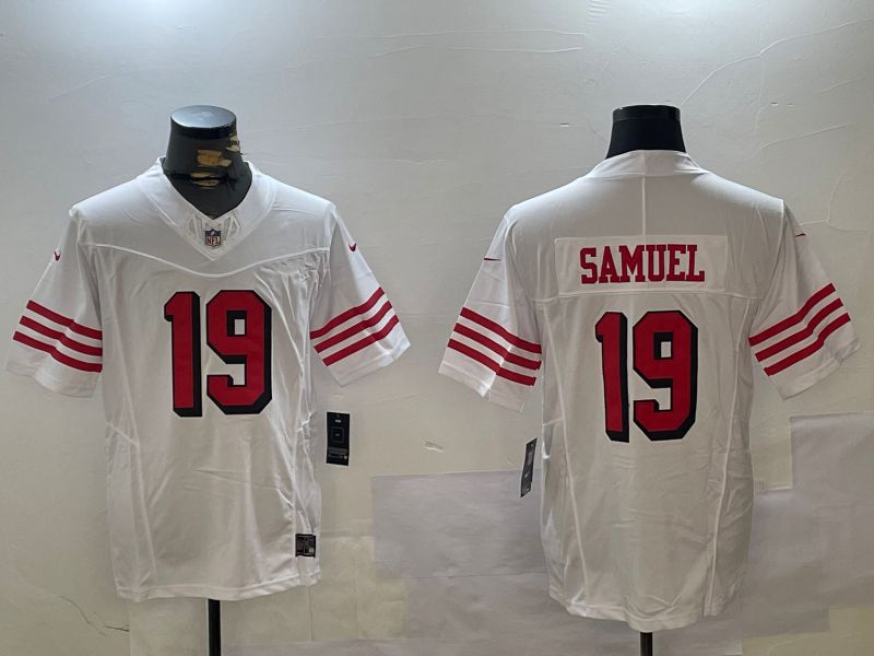 Men San Francisco 49ers #19 Samuel White three generations 2024 Nike Limited NFL Jersey style 1->->